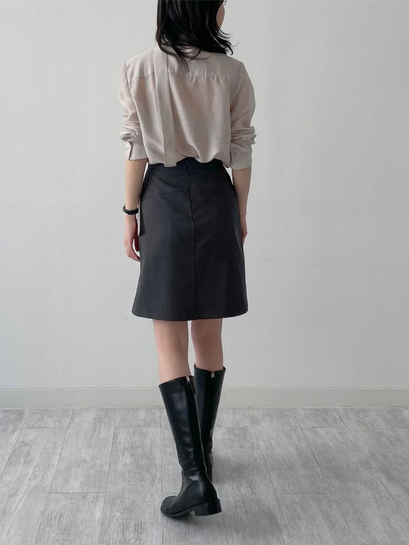 Kino Pleated Midi A-line Skirt