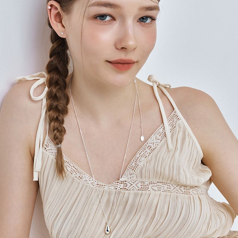 pear pendant long necklace