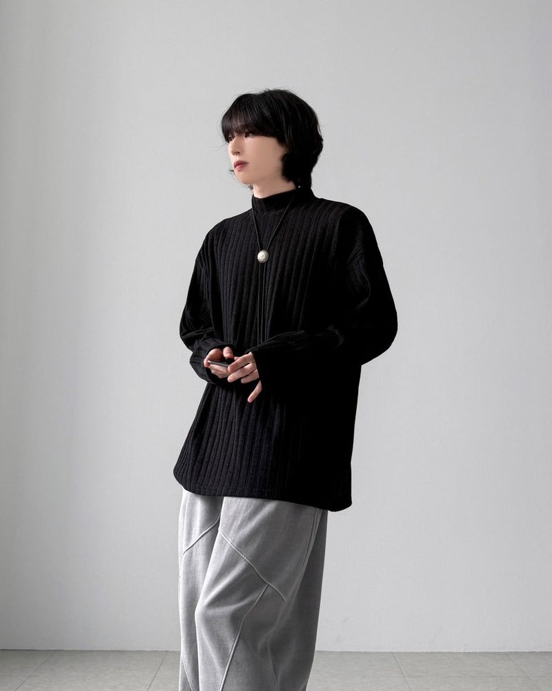 Groove Half Neck Long Sleeve