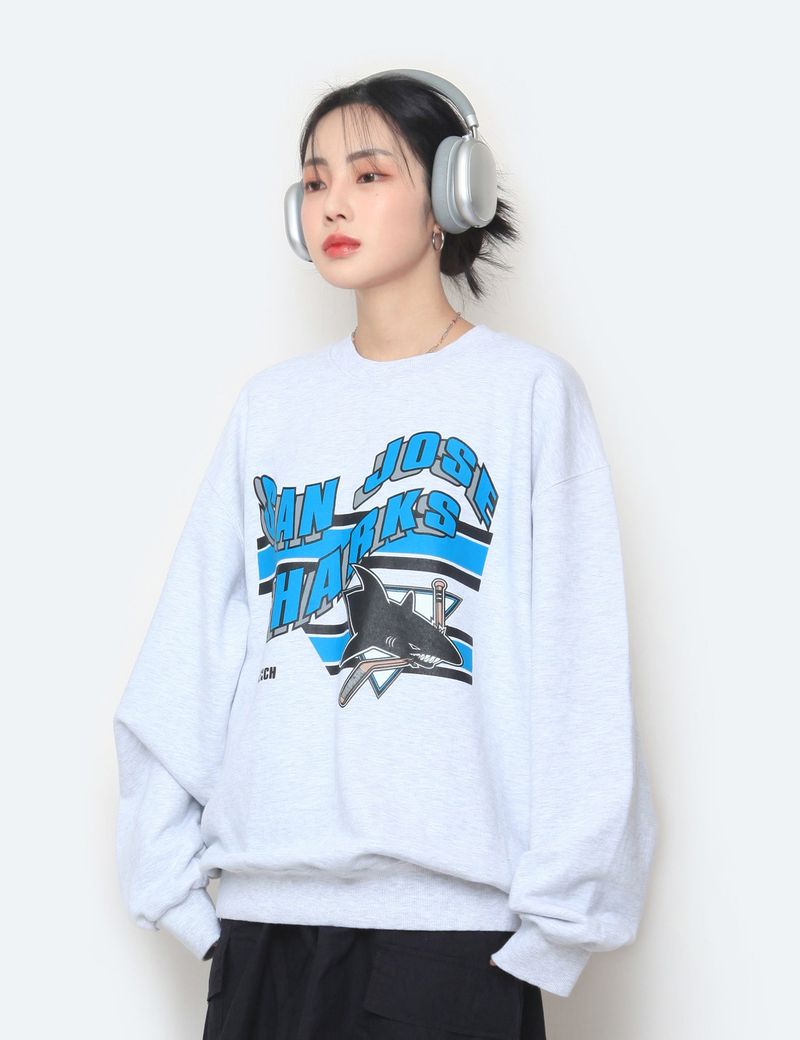 nutellike(ヌテールライク)の「Blue Shark Sweatshirt(Tops)」