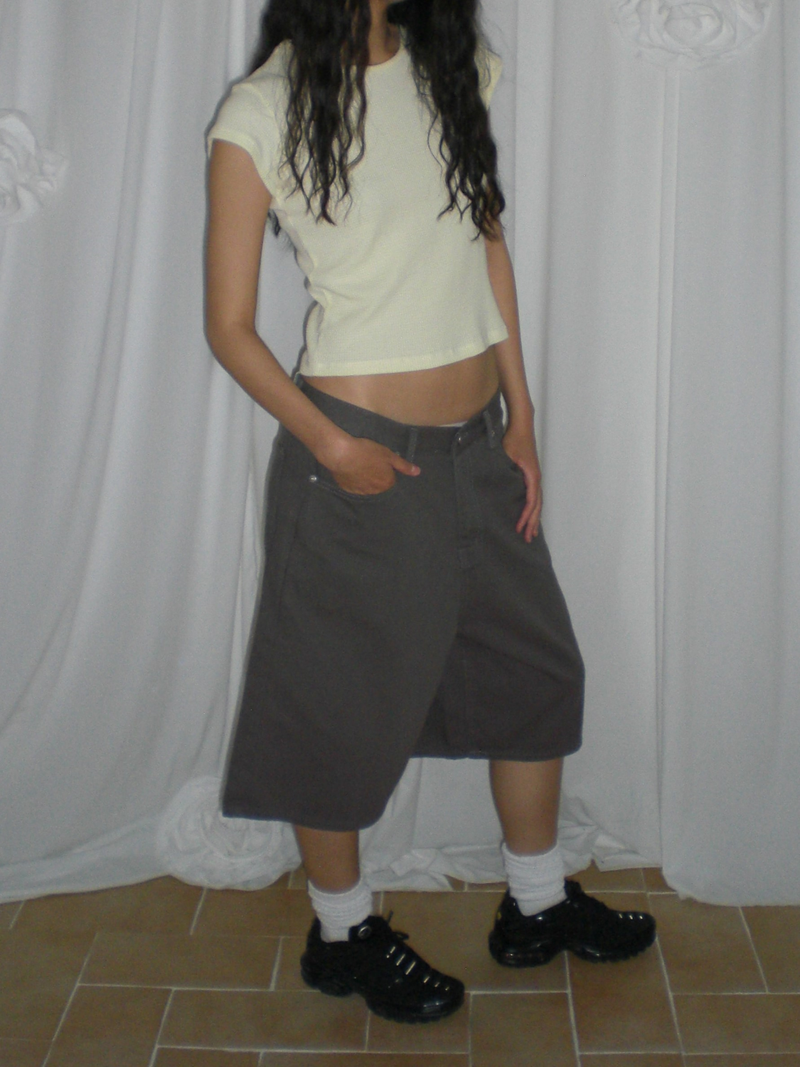 Things and stuff（シングス アンド スタッフ）の「Wide cotton half pants [Gray]（Pants）」