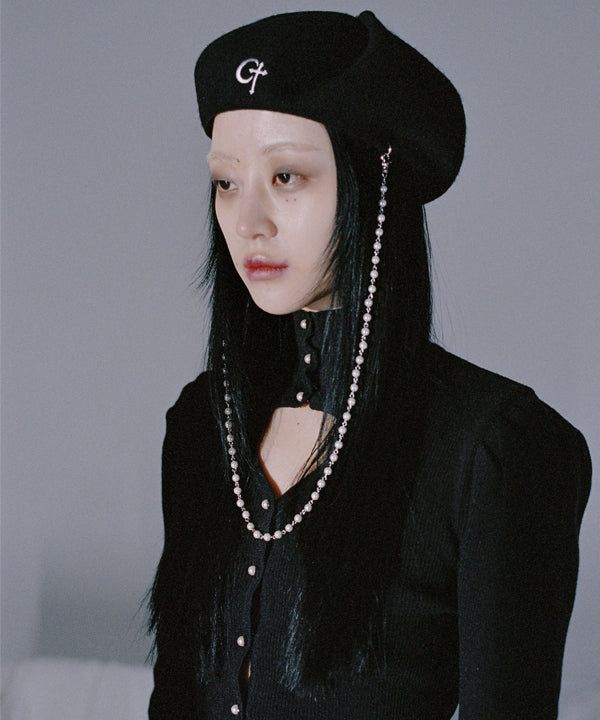 CLUT STUDIO(クラットスタジオ)の「pearl string beret(Hats)」