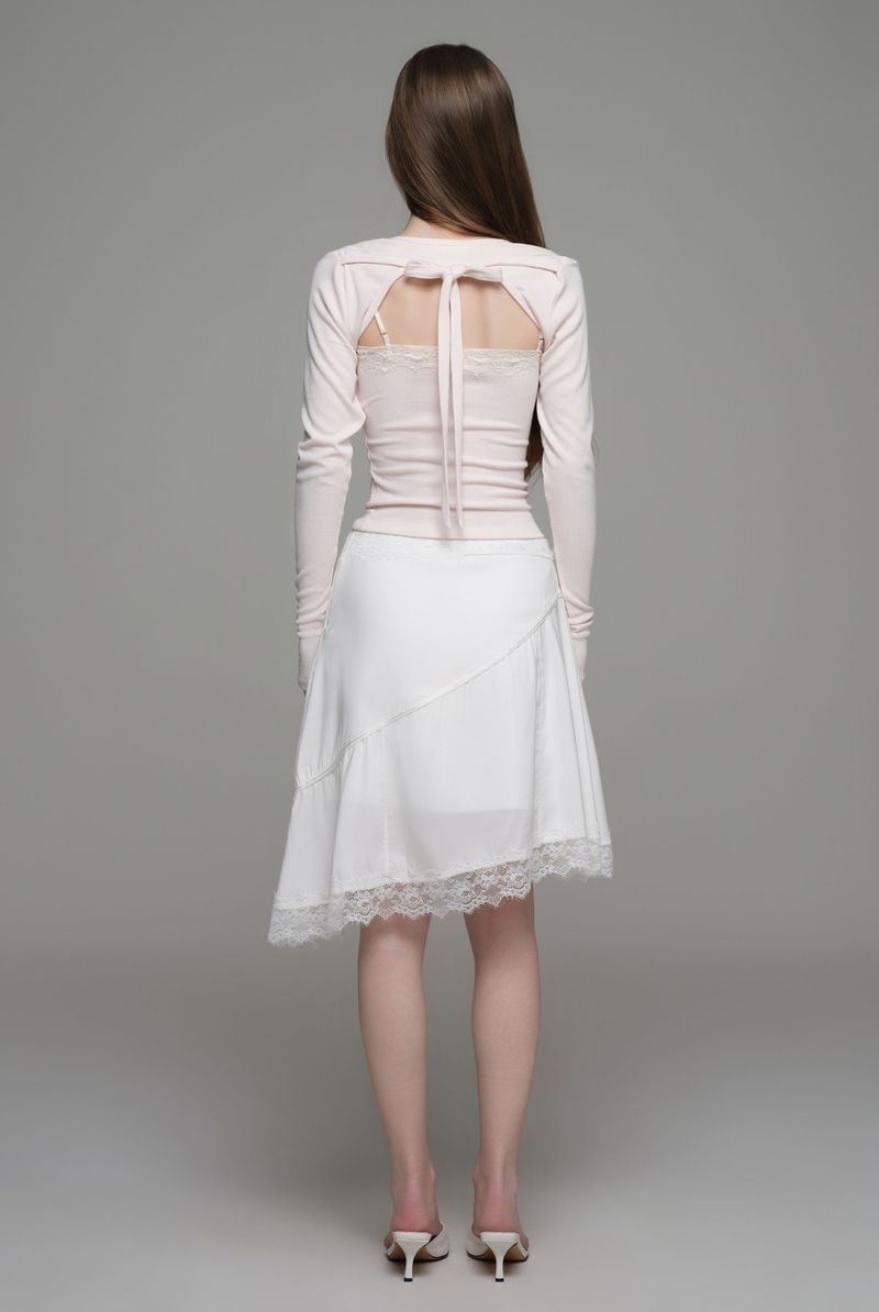 Cotton touch ribbon bolero, Pink
