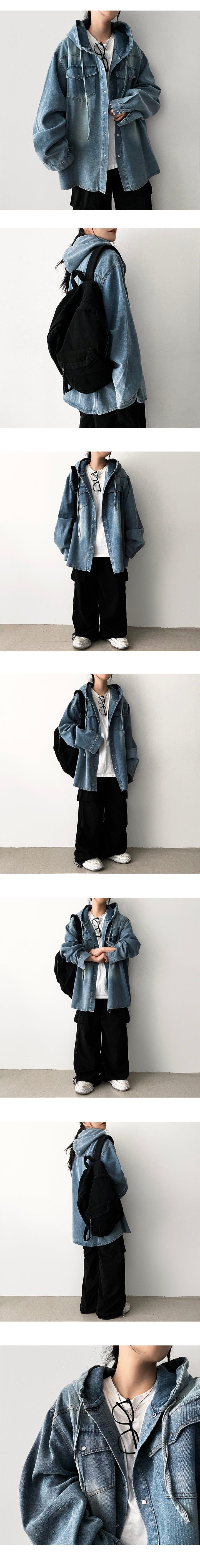 Epple  Washing Boxy Hooded Shirt Jacket