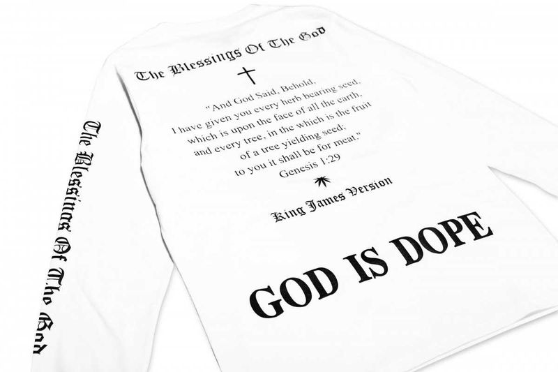 TZ God Is Dope Long Sleeve Tee - White