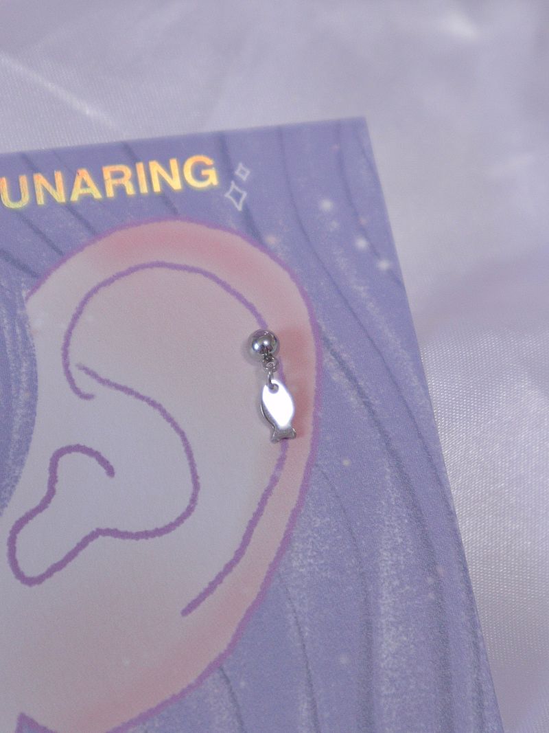 Full surgical steel mini fish piercing