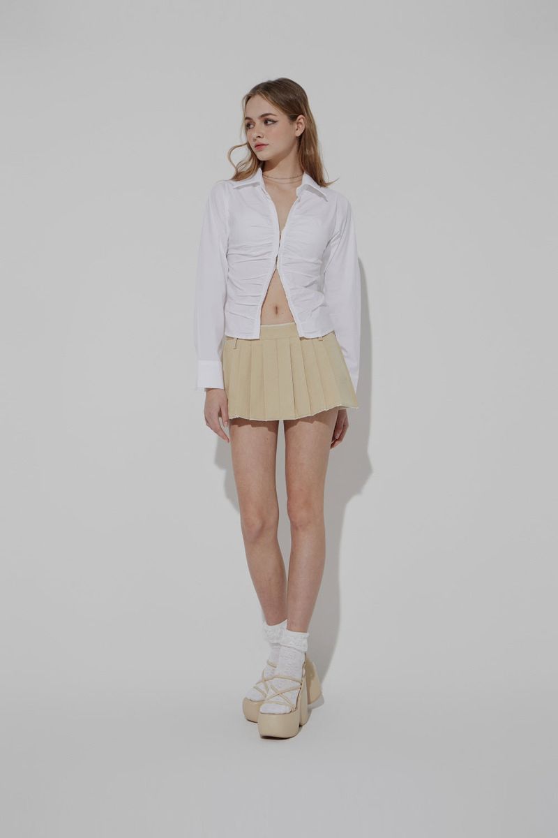 CHINO PLEATS SKIRT