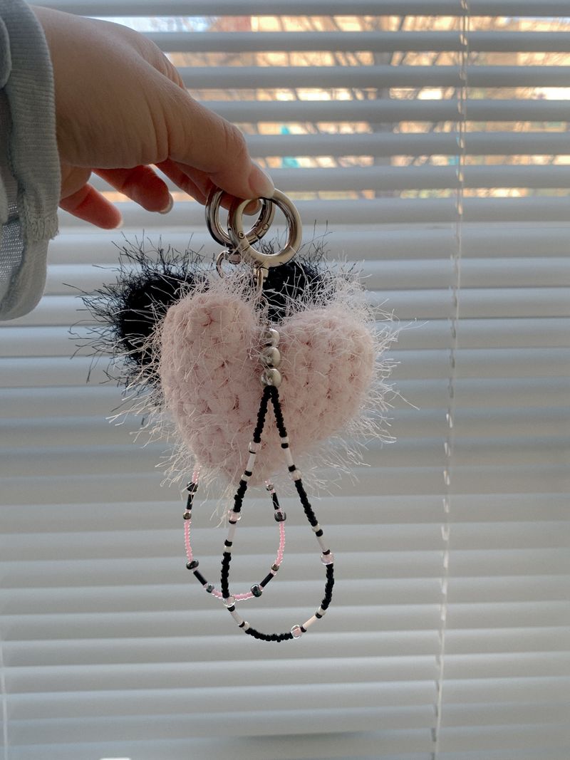 heart keyring_baby pink