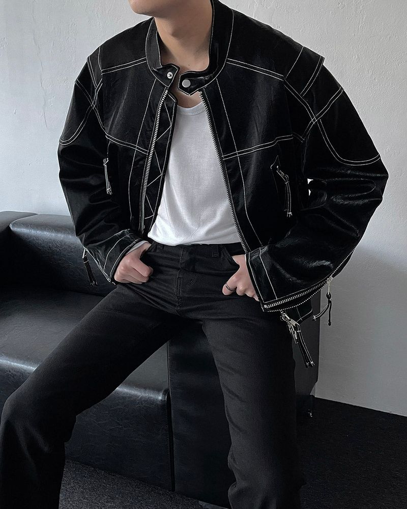 COZINESS(コジネス)の「MG Glossy Biker Jacket (3 colors)(Jackets/Outerwear)」