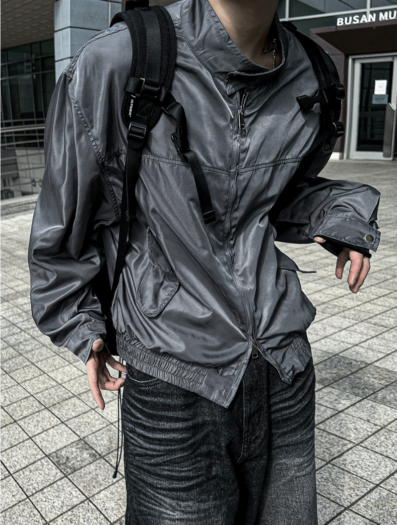 perry biker windbreaker jacket