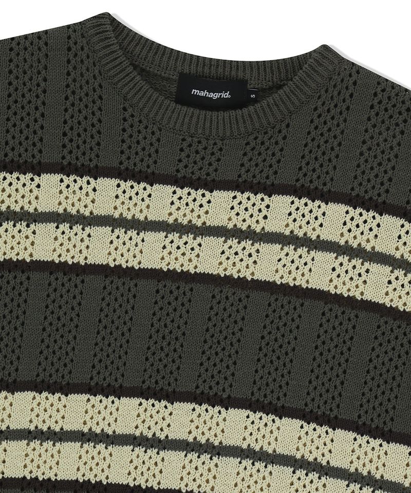MESH STRIPE KNIT