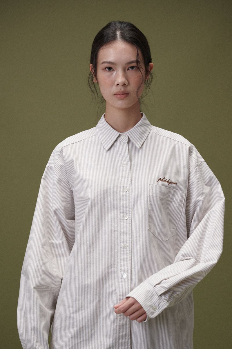 Classic stripe shirts (Brown)