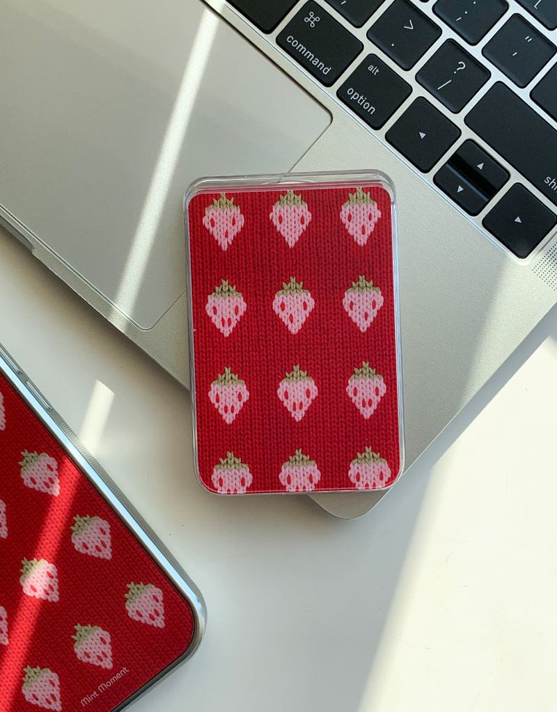 [MADE] ストロベリー MagSafe対応 iPhoneカードウォレット