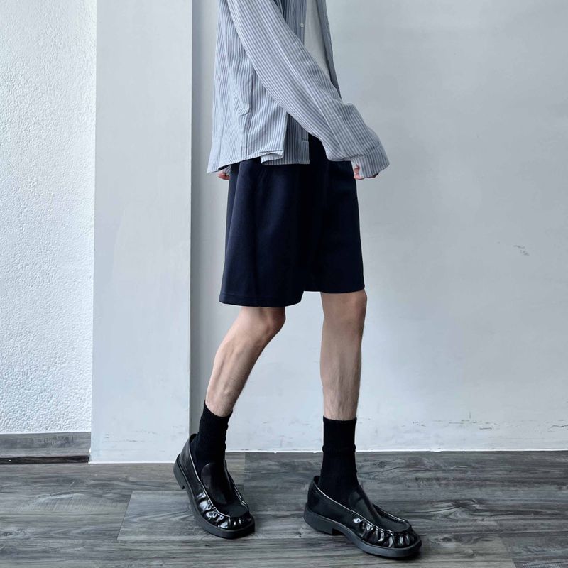 3D Paneled Scuba Knit Shorts