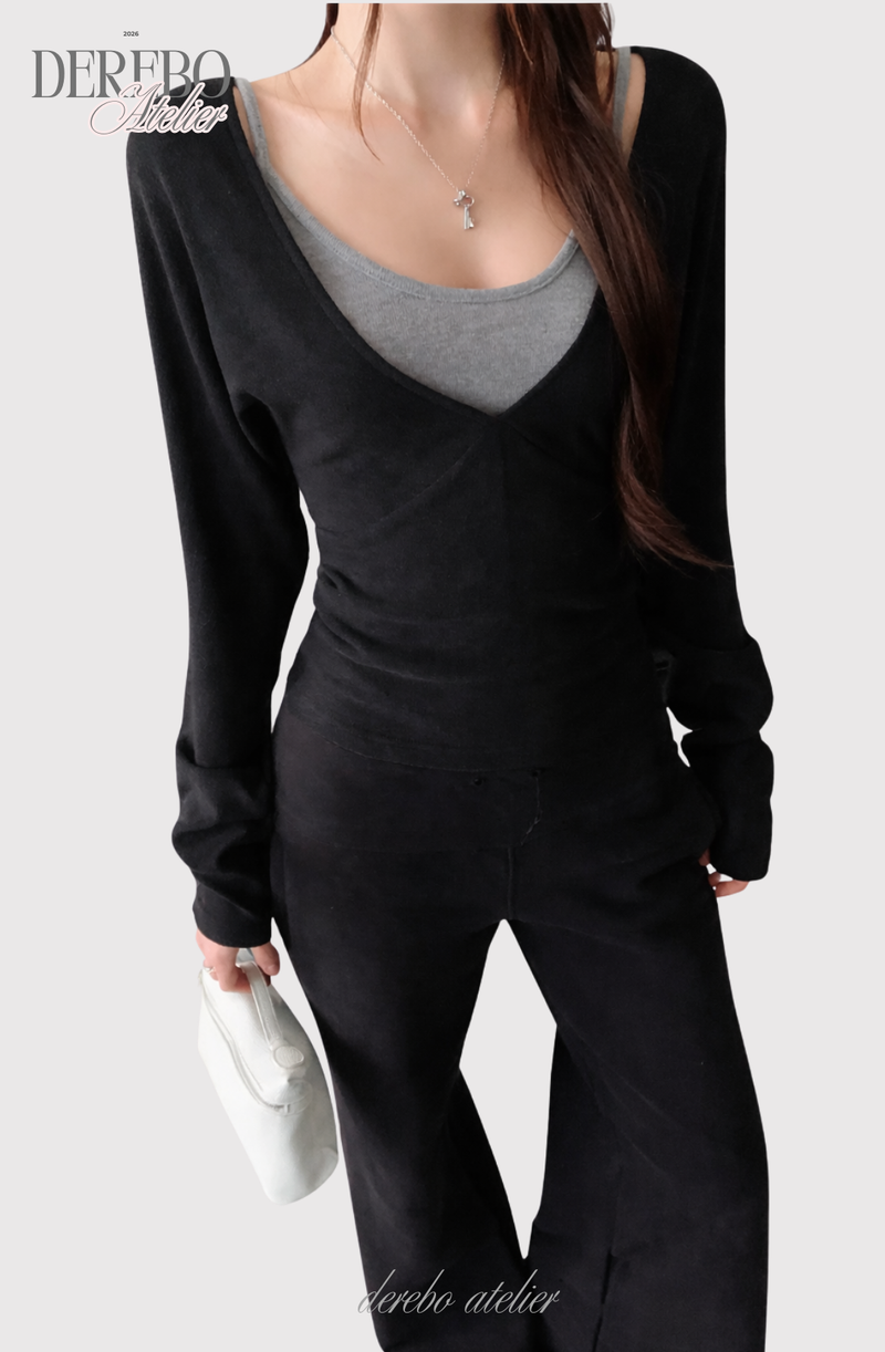 Renea Pink Layered Two-Piece Knitwear