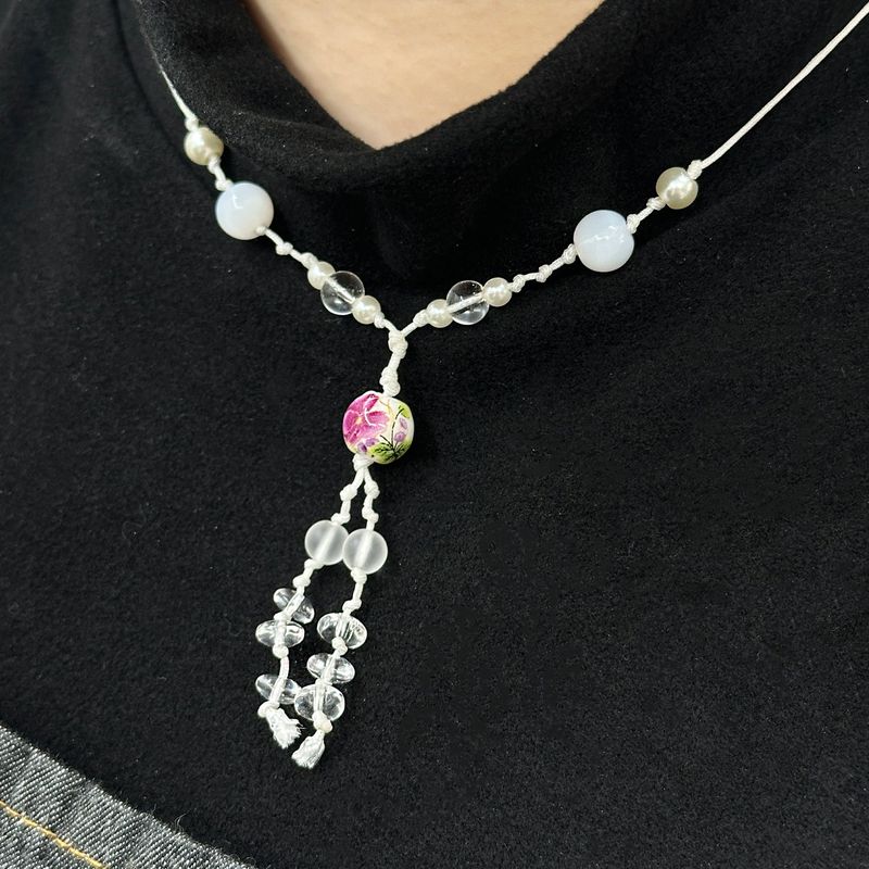 菜松花 knotted necklace