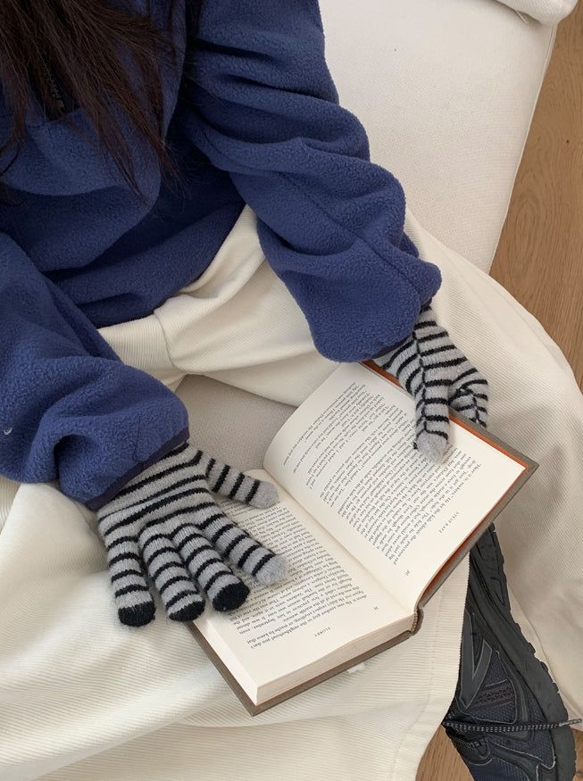 BAON（バオン）の「Pundero Wool Stripe Knit Gloves（Fashion Accessories）」
