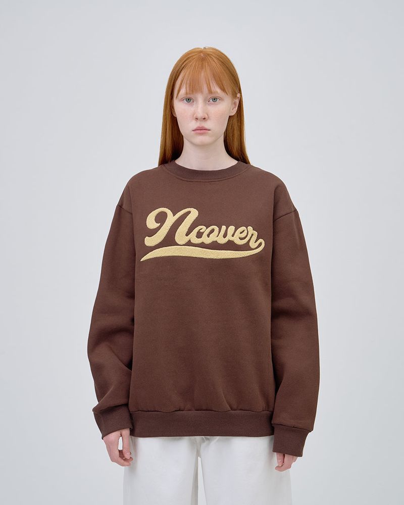 SCRIPT LOGO SWEAT SHIRTS - BRWON