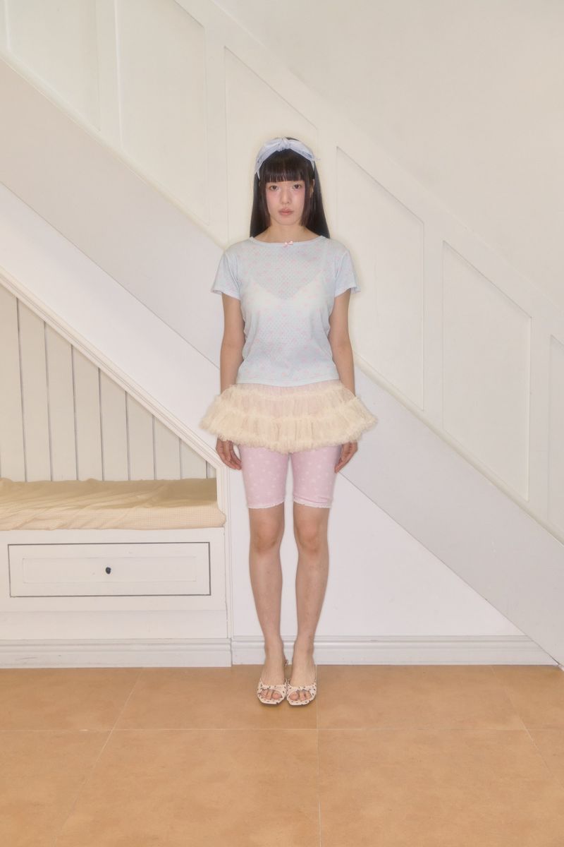 KIRI SKULL EYELET TOP (MINT)