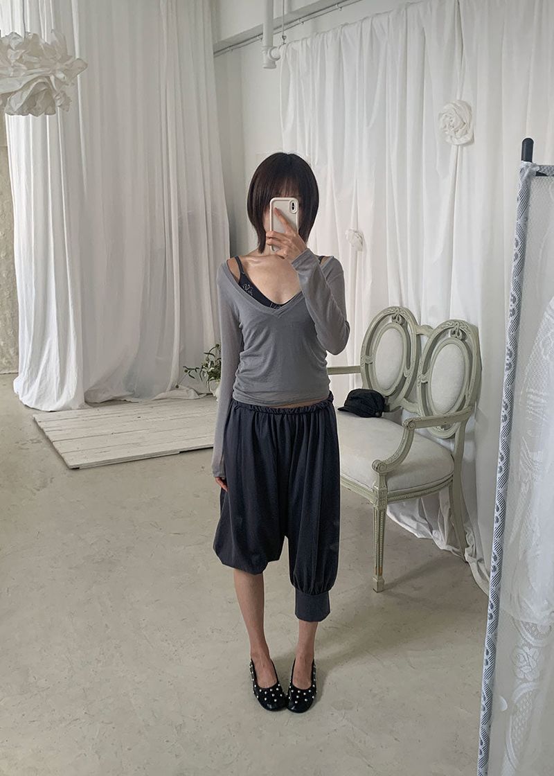 DRAWING MESH SLEEVELESS (3color)