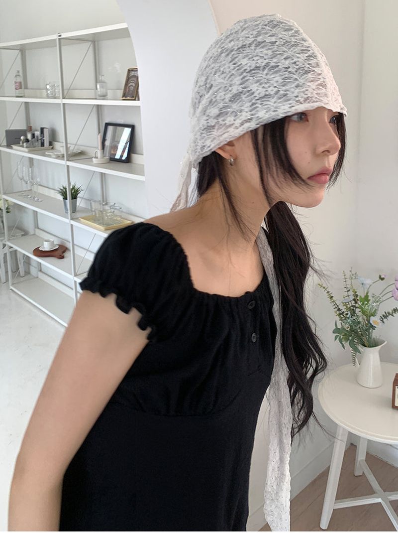 BEADS LACE SCARF (2C)