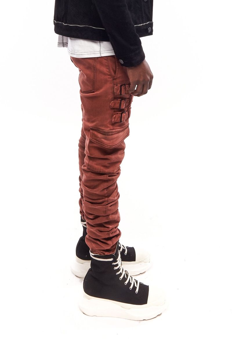 OMARI CRIMSON STACKED JEANS