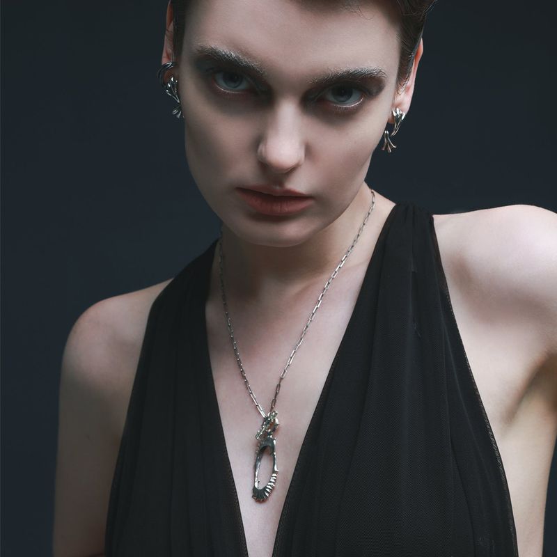 FAIRY CLAW DOUBLE NECKLACE ( silver 925 )