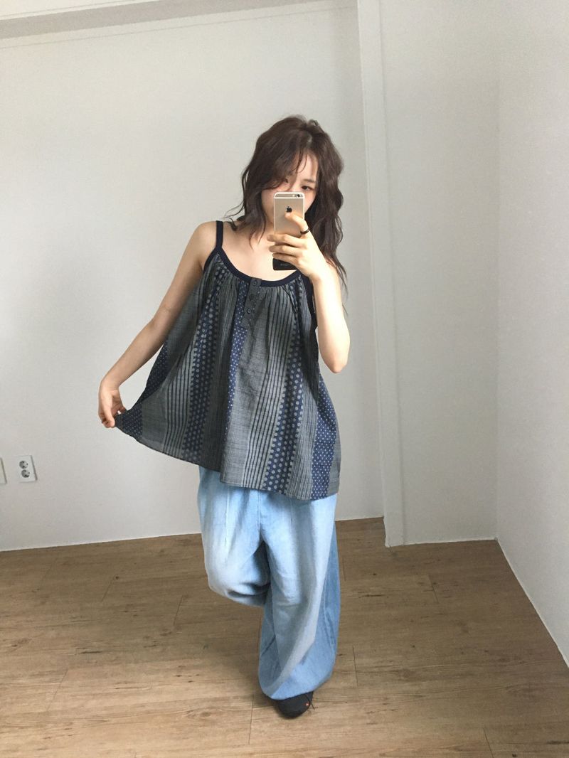 Hooded Balloon Denim Pants (2color)