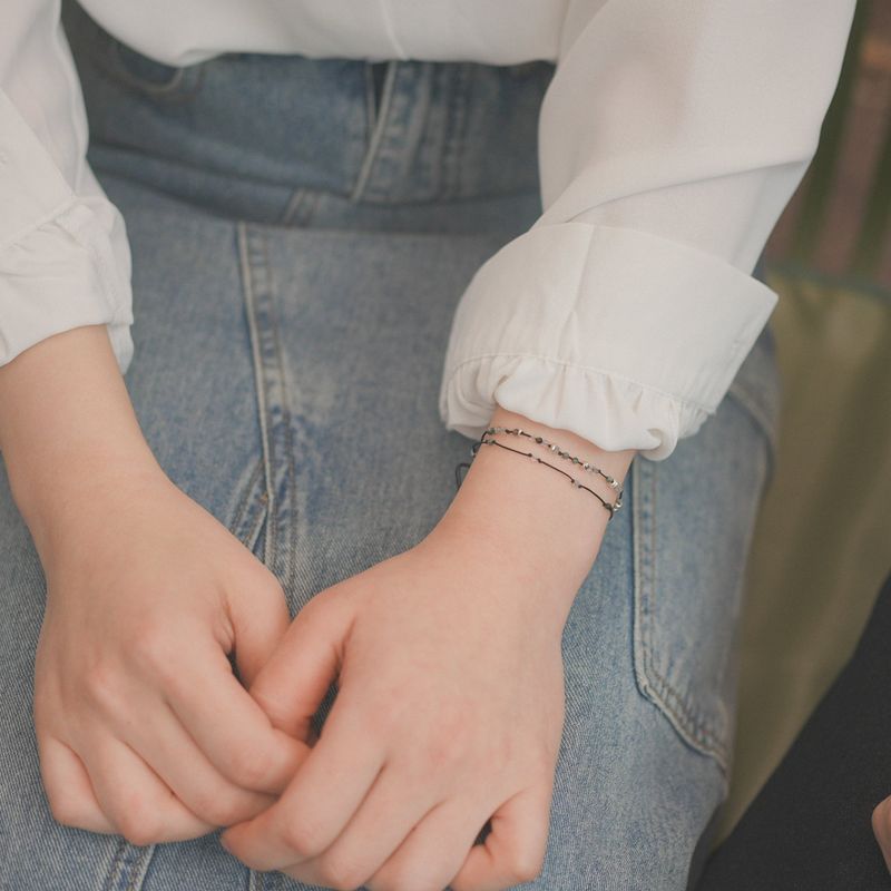Soft Courage, double line bracelet_October Birthstone