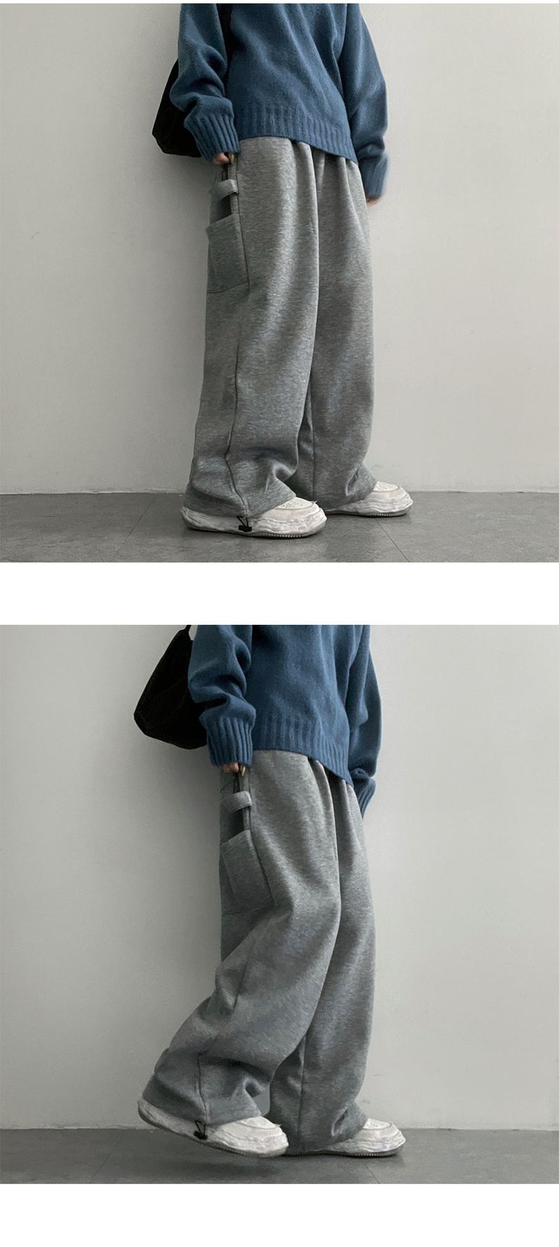 Soru Thick Pocket Carpenter Banding Wide Pants