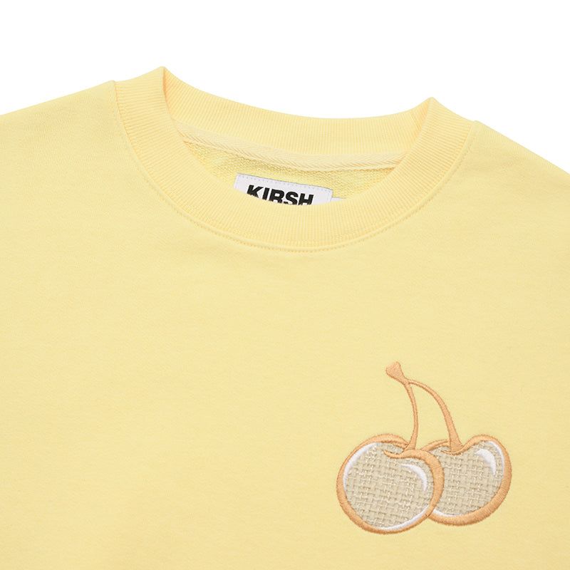 MIDDLE CHERRY CROP SWEATSHIRT [YELLOW]