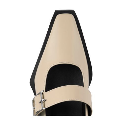 Higher Strap Buckle Loafer beige