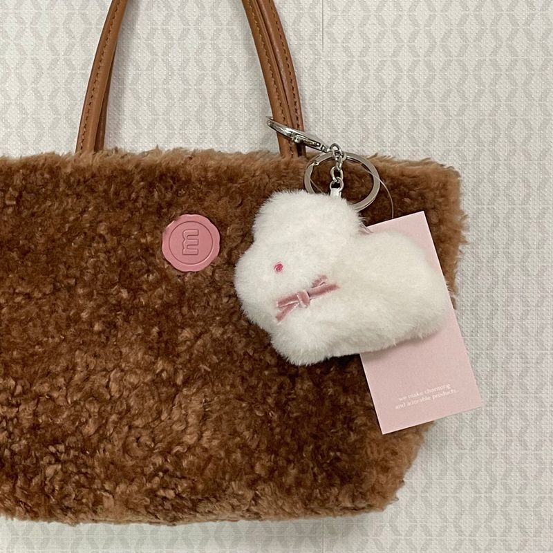 Bunny Popo Doll Keyring (ivory)