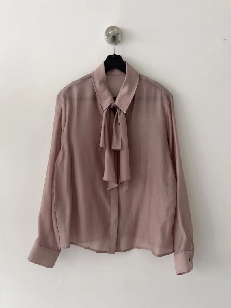 Lucia Tie See-through Blouse