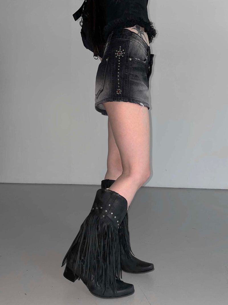 fringe western boots