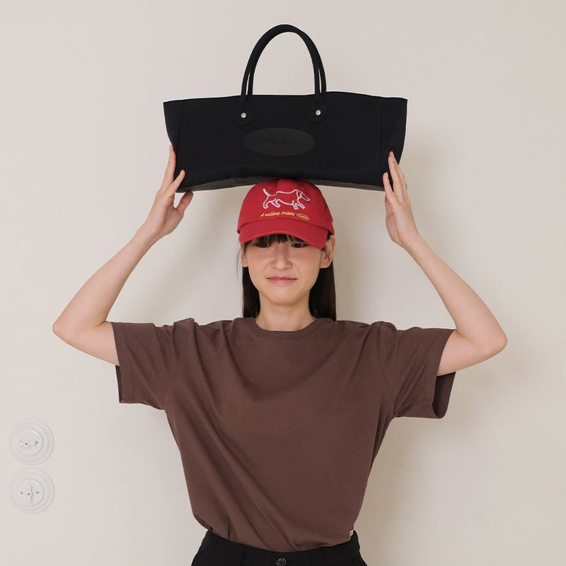 Black Nylon Tote Bag