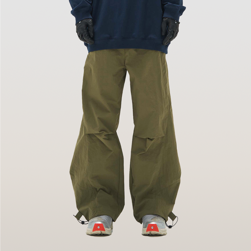 RELABEL（リレーベル）の「RELABEL 23AW Multicoloured Deconstructed Drawstring Wide leg Pleated Paratrooper Trousers（Pants）」
