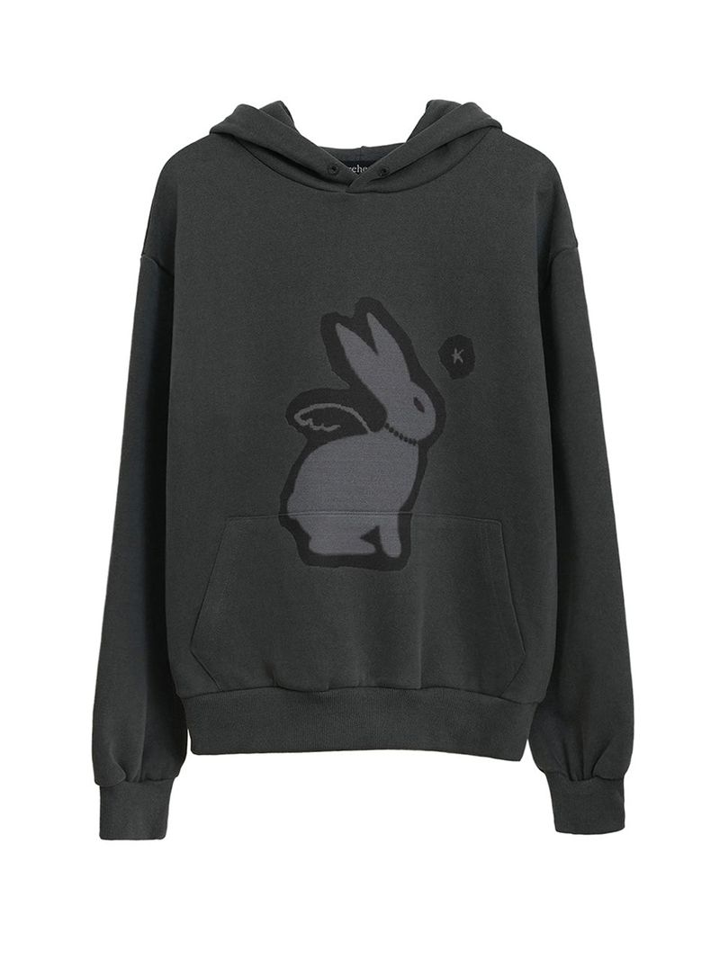 reheat(リヒッ)の「RABBIT ANGEL HOODIE_CHARCOAL(Tops)」