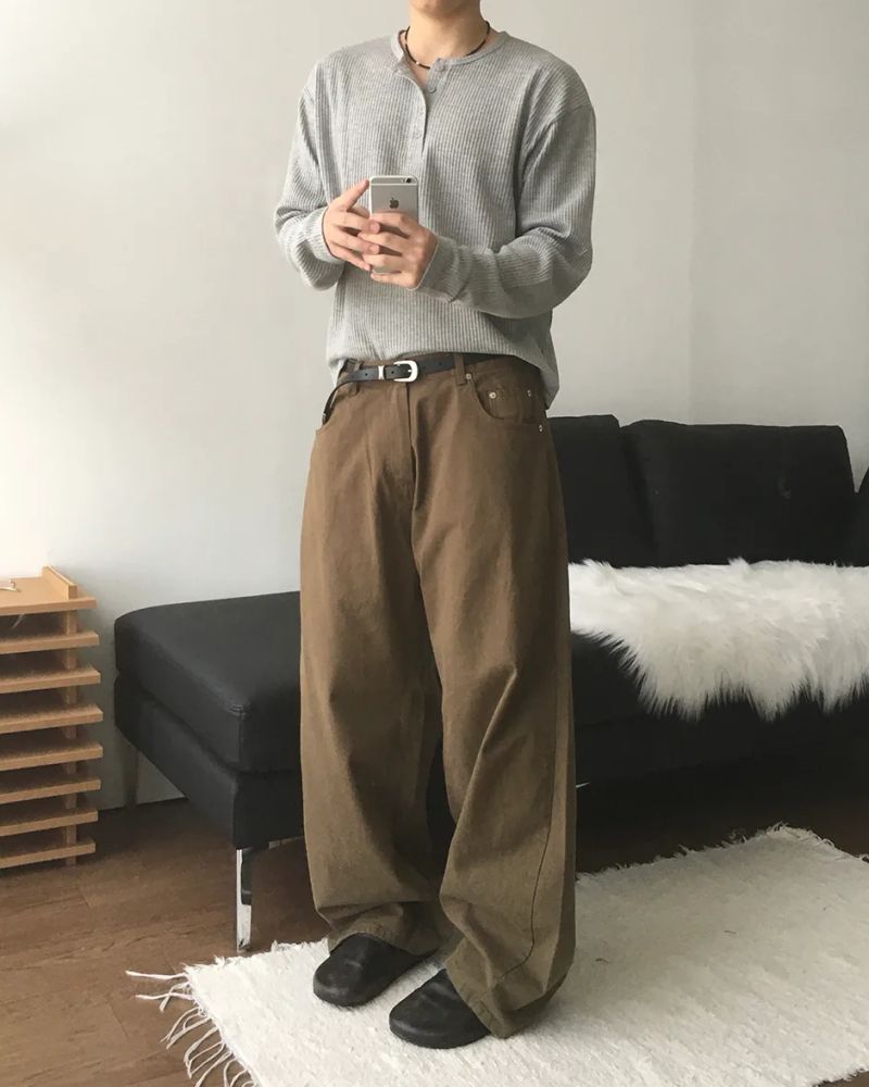 アンティークウォッシュドカーブドパンツ
