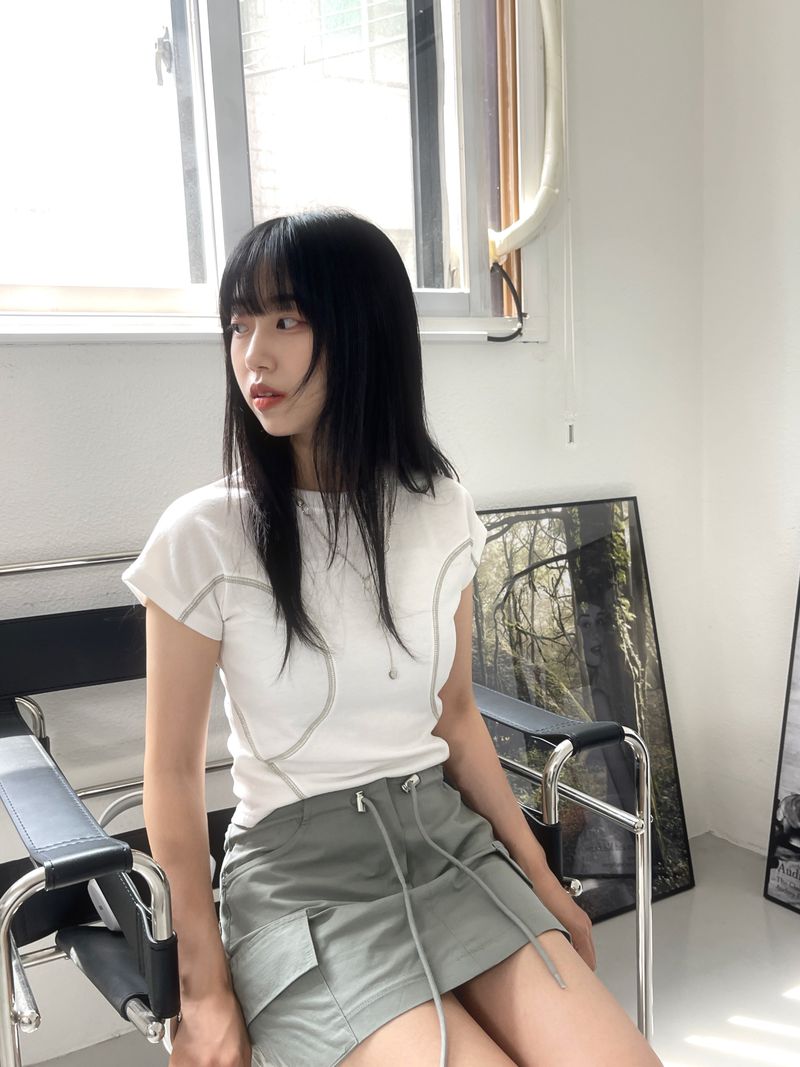 nylon low string mini skirt