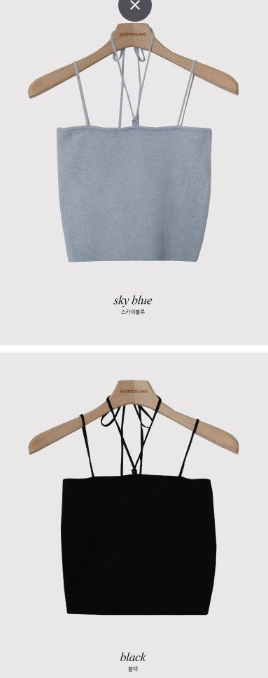JN Halter Strap Knit Sleeveless (5color)