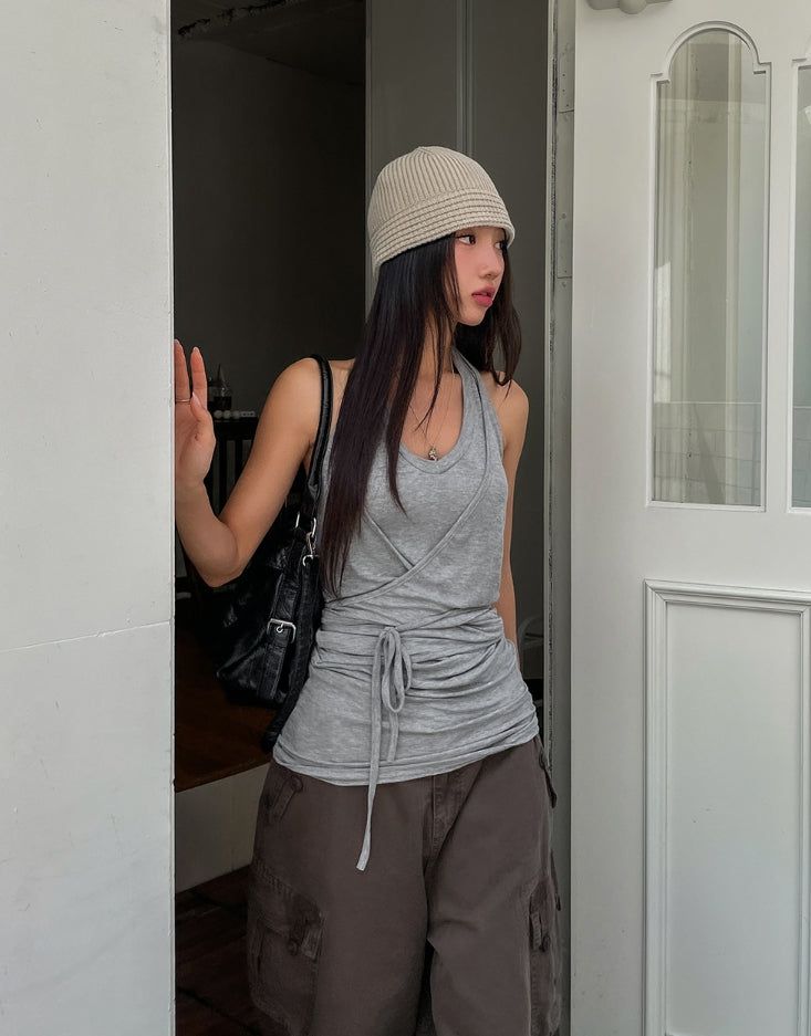Heid Halter Layer Long Sleeveless