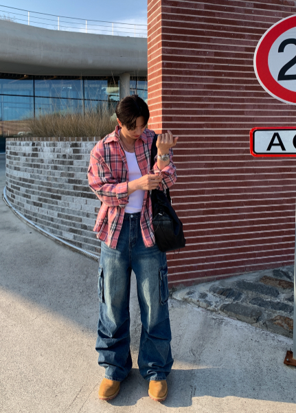 Anu Overfit Check Pattern Shirt