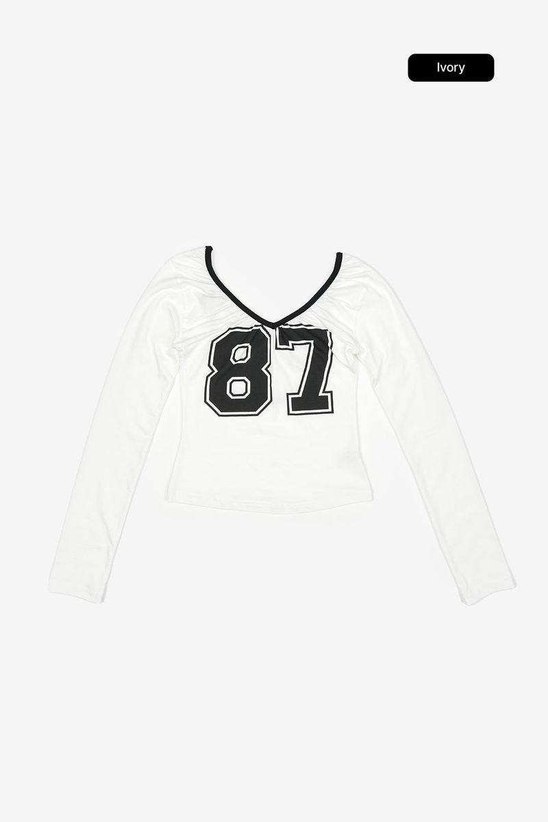 Calvia number crop tee