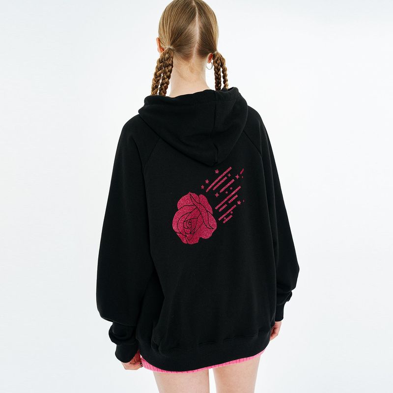 Monster Rose Hoody [Pink Glitter]