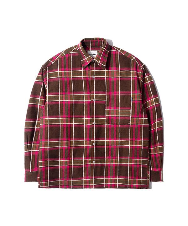 QT8 GARMENTS（キューティーエイトガーメント）の「LB Rustic Core Flannel Check Shirt (Pink)（Tops）」