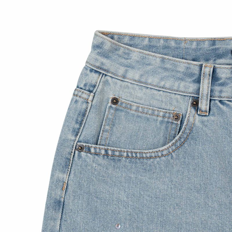 Denim Shorts Studs - Blue Wash