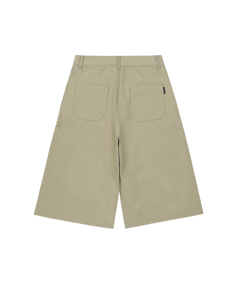 Parachute Cotton Cargo Bermuda Pants - BEIGE