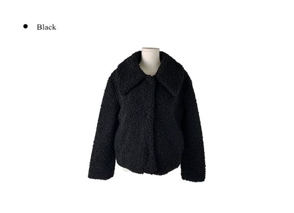 Anju Fur Collar Quilted Short Jacket