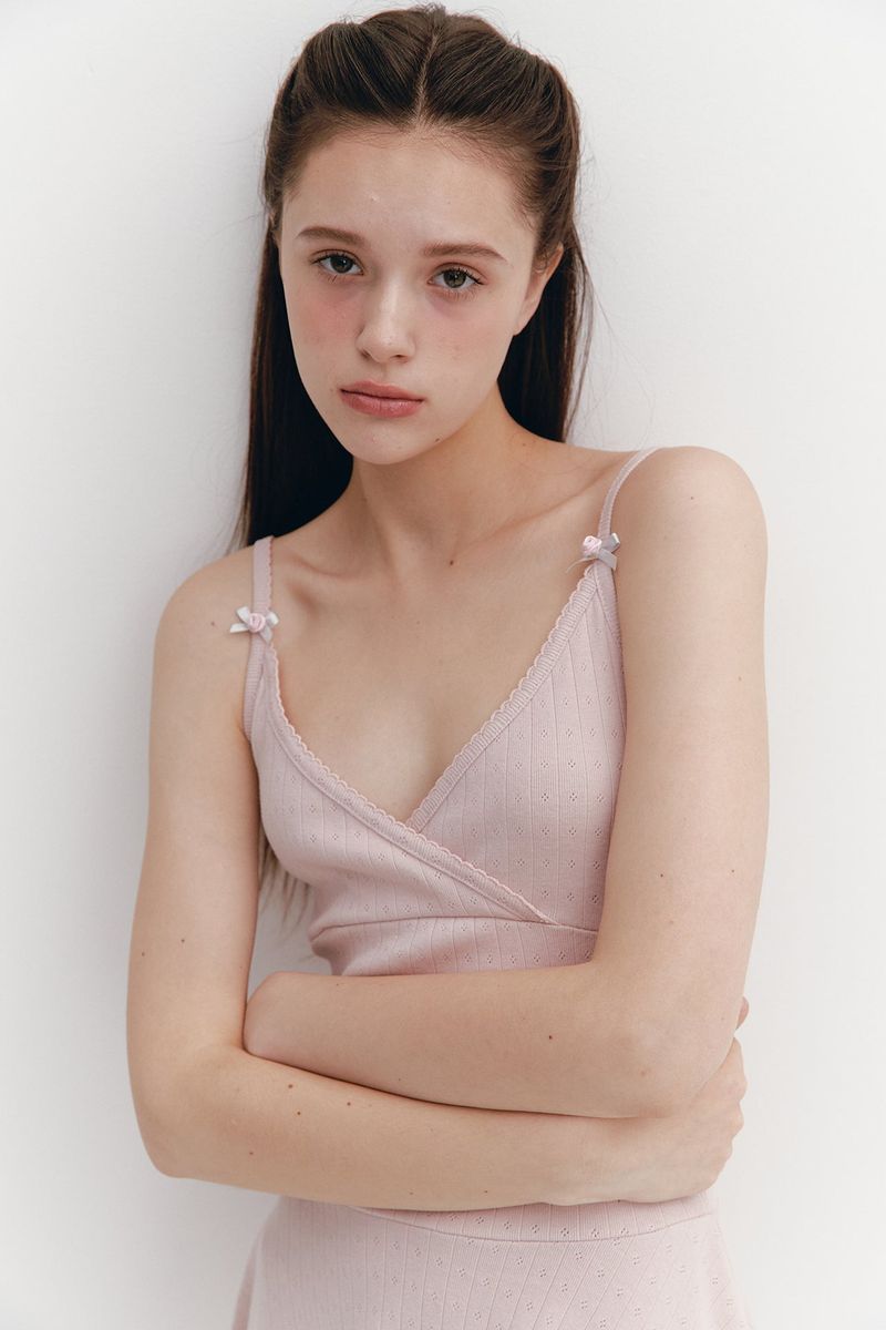 Wave Flare Dress Pink